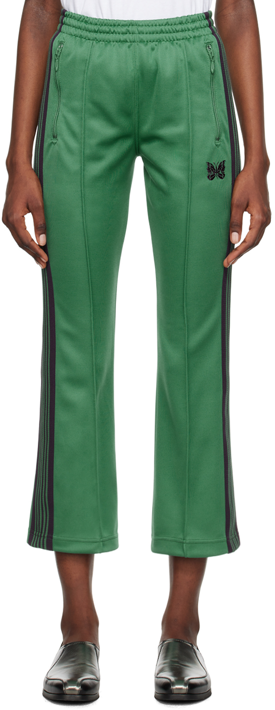 Needles Green Narrow Track Pants In C-emerald