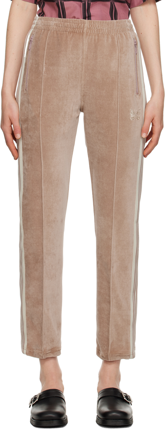 Beige Narrow Track Pants by NEEDLES on Sale