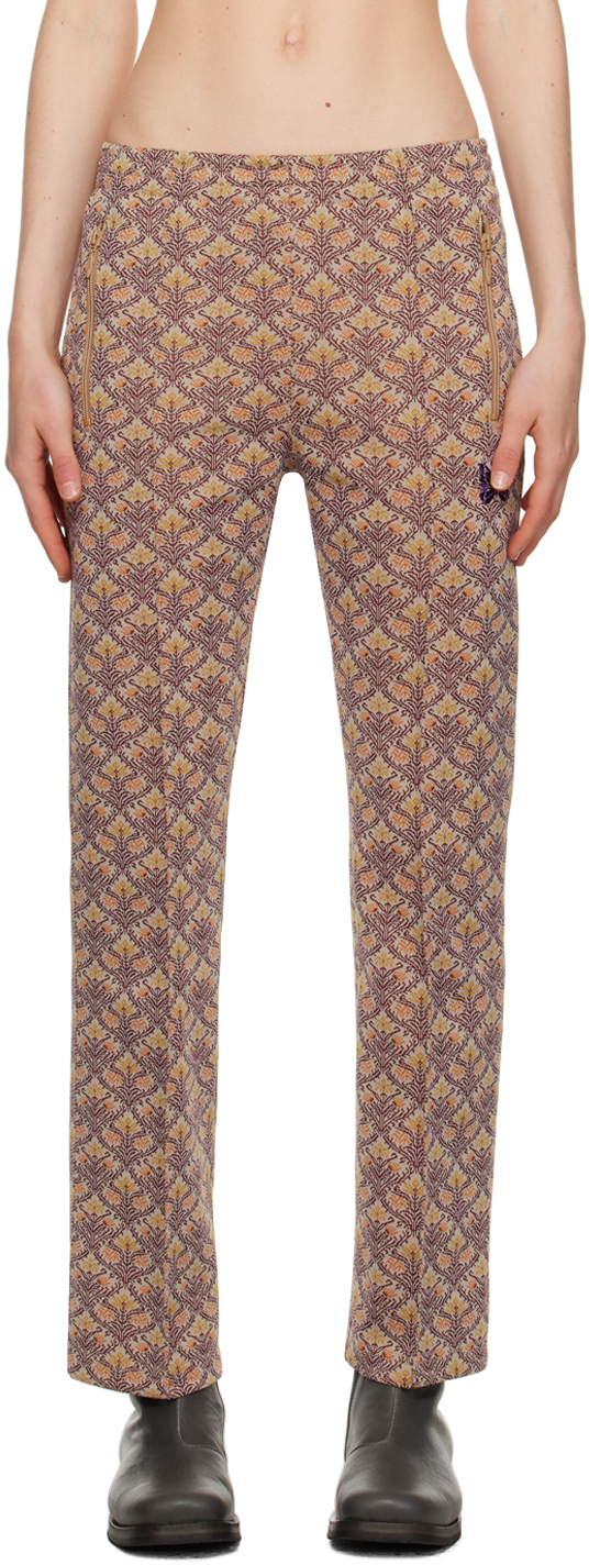 Needles Multicolor Graphic Track Trousers In Brown