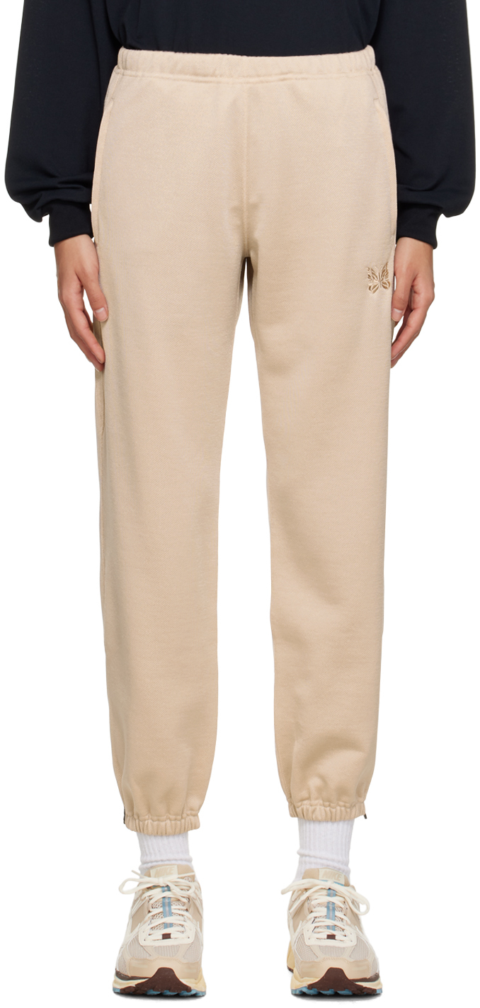 Needles Tan Zipped Lounge Trousers In B-old Rose