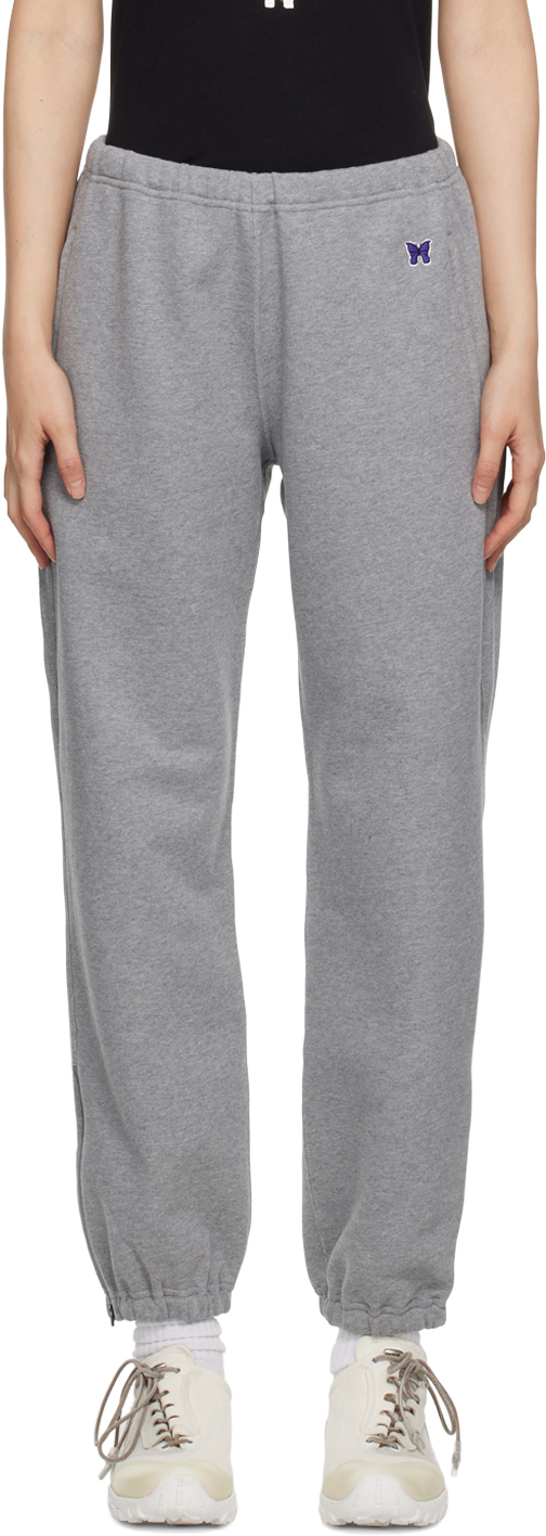 Needles Gray Zip Vent Lounge Pants In A-h.grey