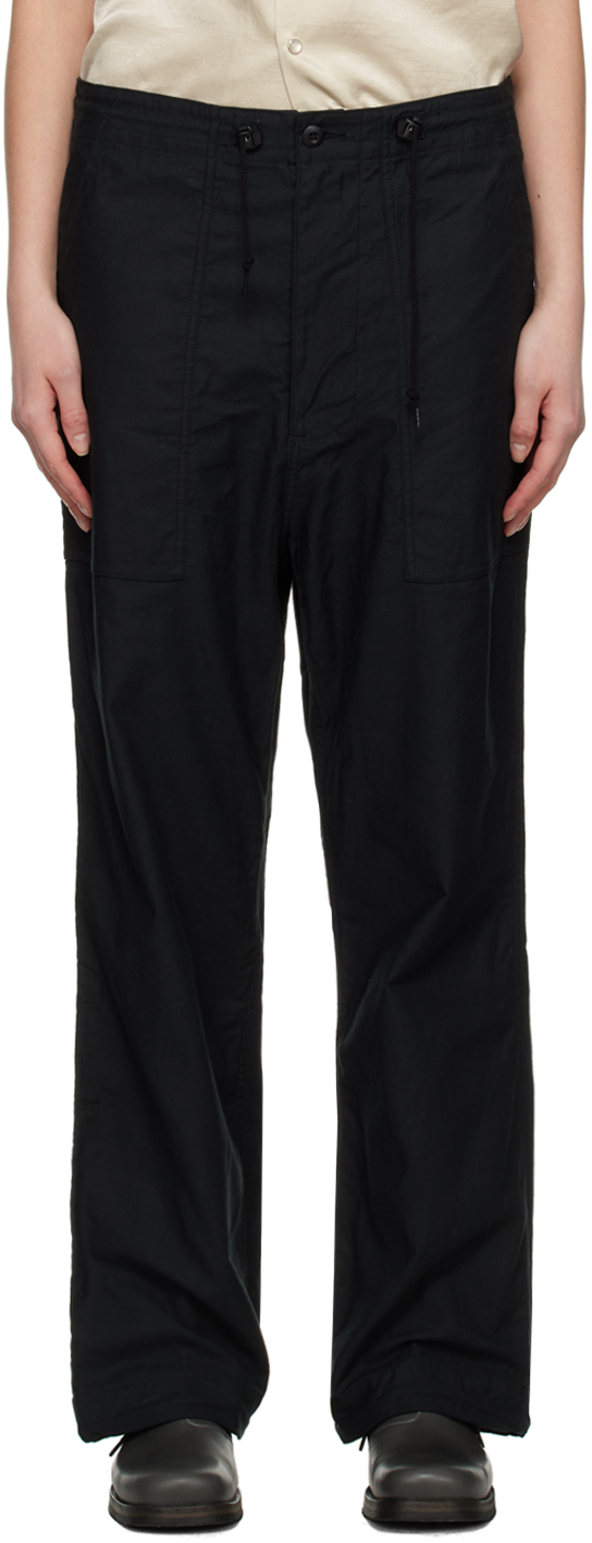 Needles Black Fatigue Trousers In C-black