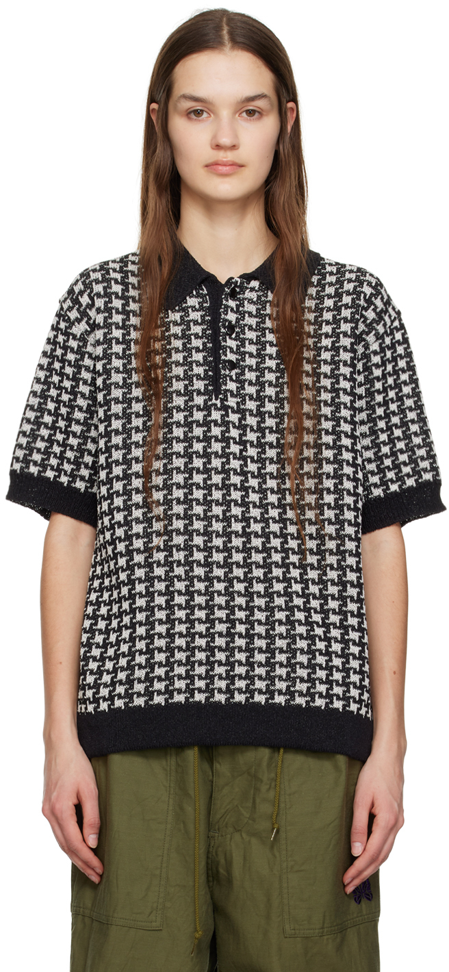 Black Button-Up Polo by NEEDLES on Sale