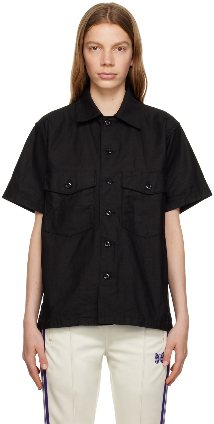 Shop Needles Black Fatigue Shirt In B-black