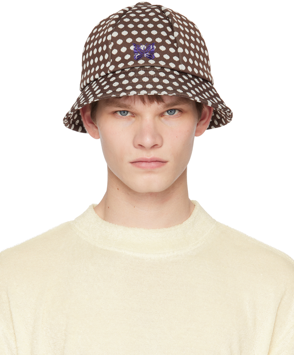 Brown Polka Dot Bucket Hat by NEEDLES on Sale