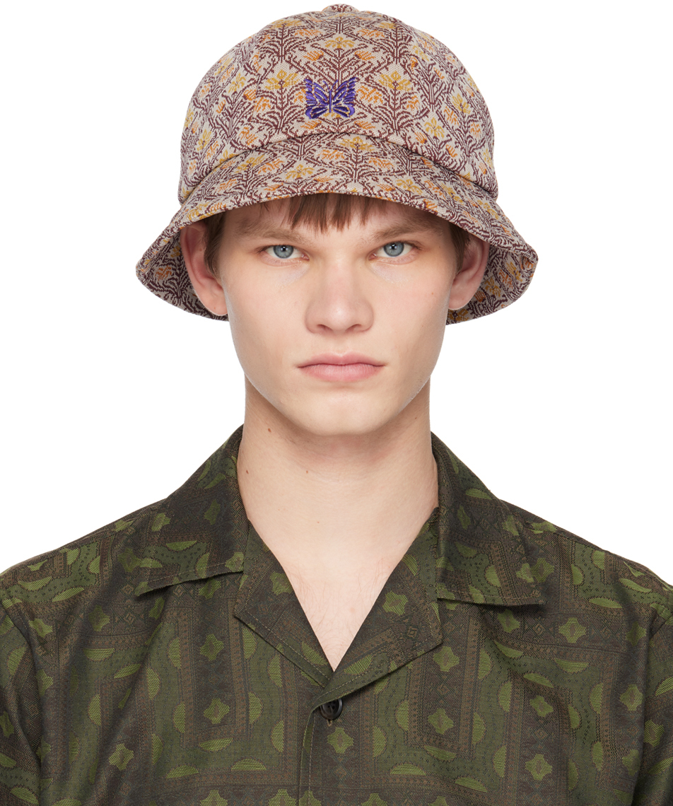 NEEDLES: Beige Floral Bucket Hat | SSENSE Canada