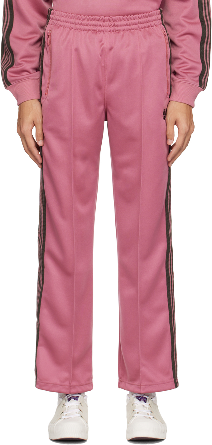 NEEDLES: Pink Drawstring Track Pants | SSENSE