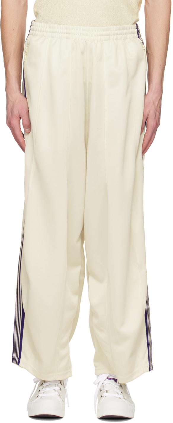 Needles White Track Sweatpants In Ice White | ModeSens