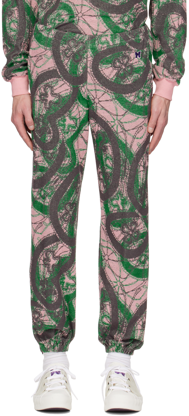 NEEDLES: Green Zipped Sweatpants | SSENSE Canada