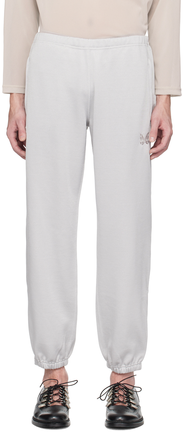 Needles Off-white Zipped Lounge Pants In A-ice White