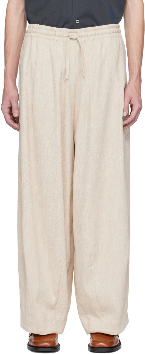 Needles Off-white H.d.p Trousers In Beige | ModeSens