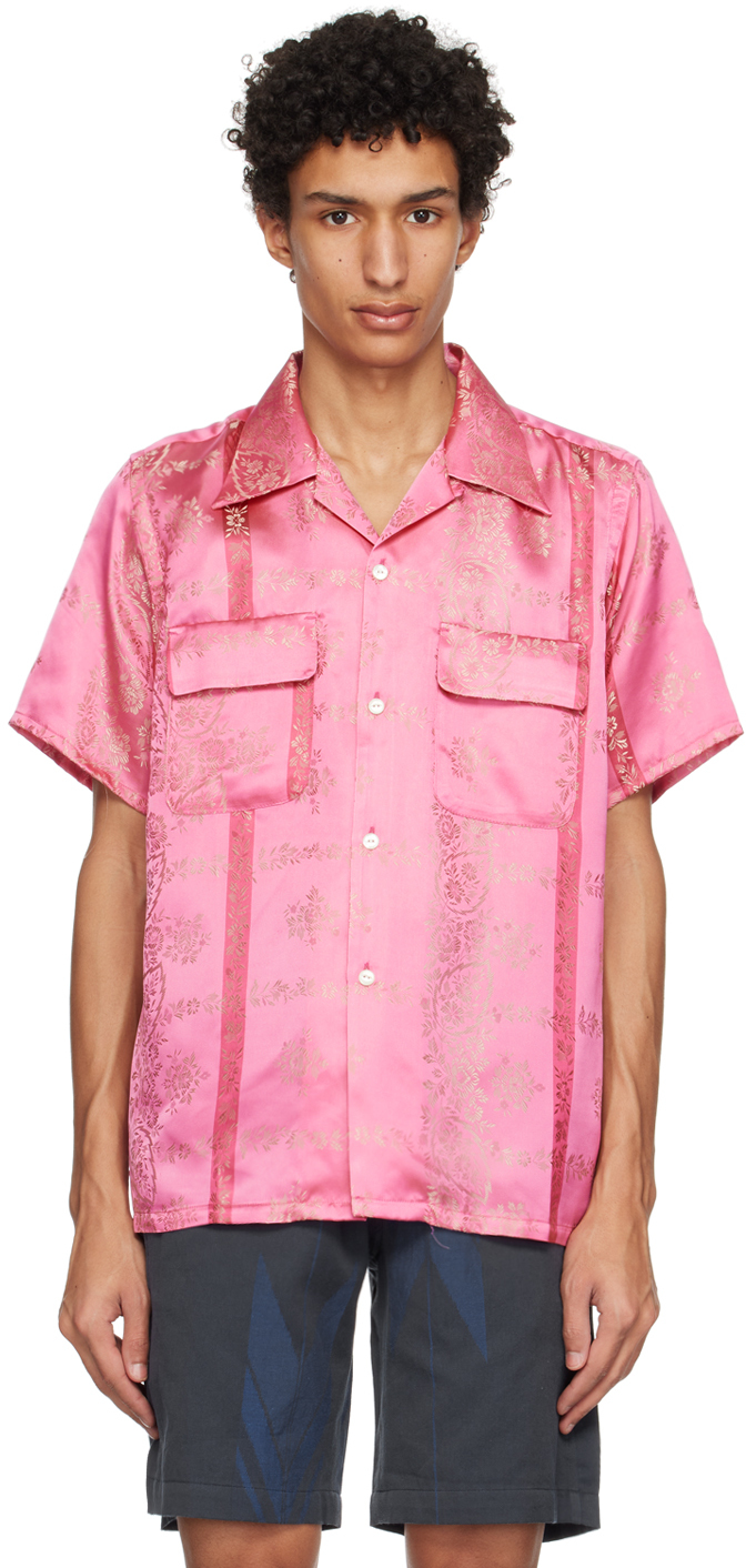Needles Pink Button Shirt | ModeSens