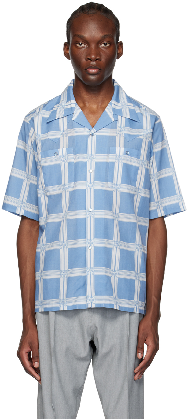 Blue Cowboy One-Up Shirt by NEEDLES on Sale