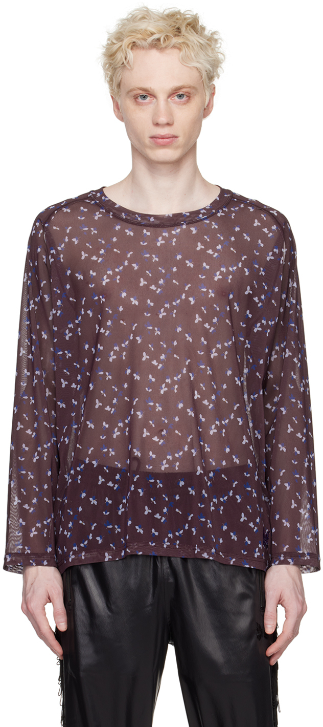 Needles Brown Floral Long Sleeve T-shirt