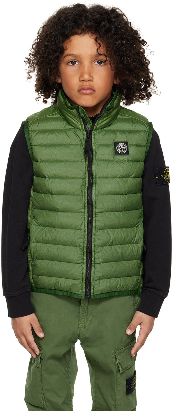 Quilted Down Jacket in Green - Stone Island