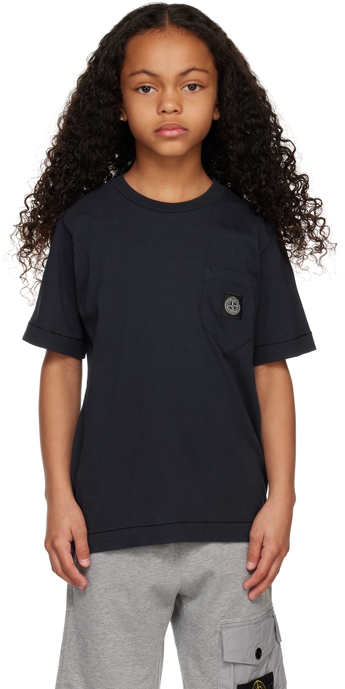 STONE ISLAND JUNIOR KIDS NAVY PATCH T-SHIRT