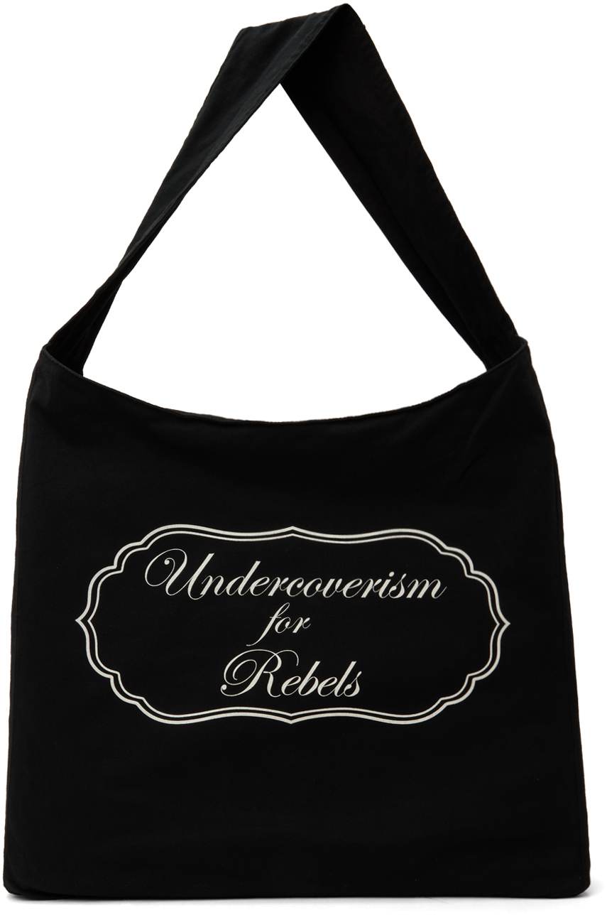 Undercoverism: Black Reversible Messenger Bag | SSENSE