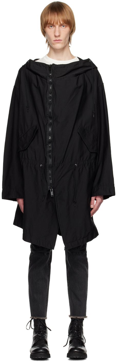 Undercoverism Black Offset Zip Coat