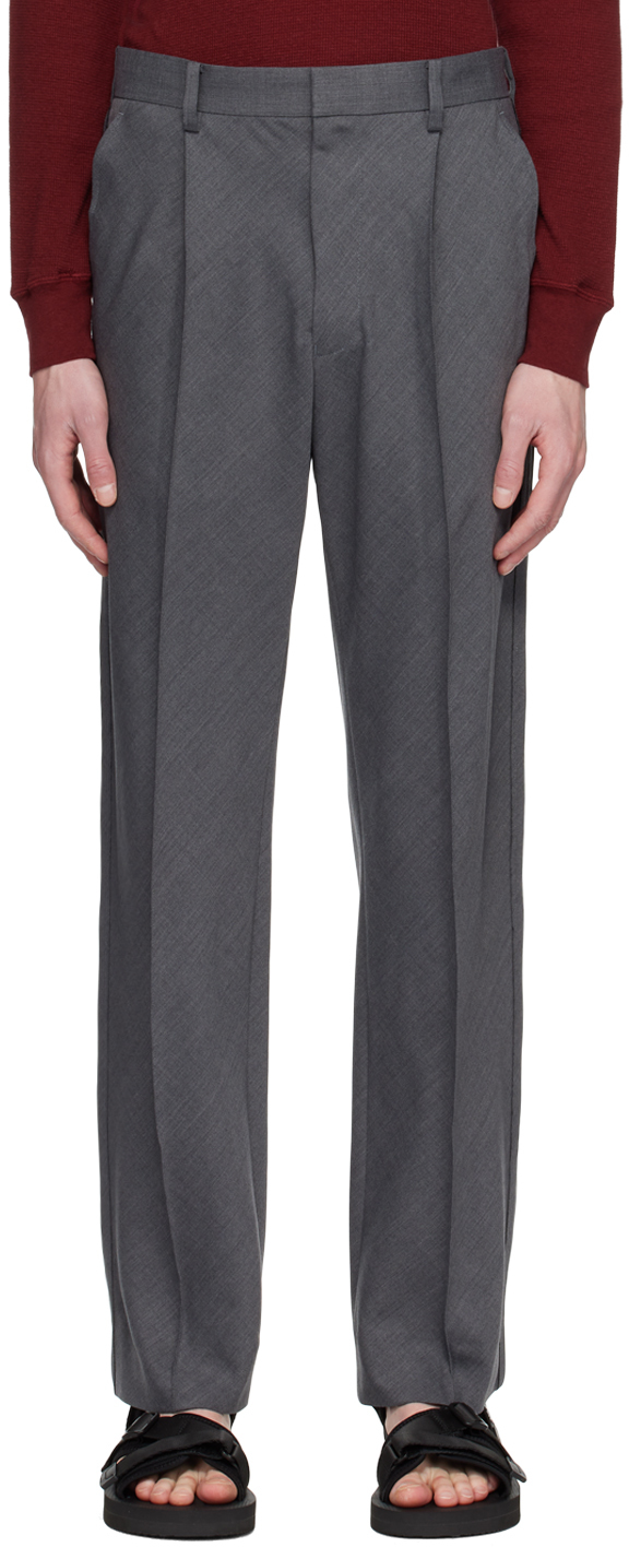 Undercoverism: Gray Pinched Seam Trousers | SSENSE
