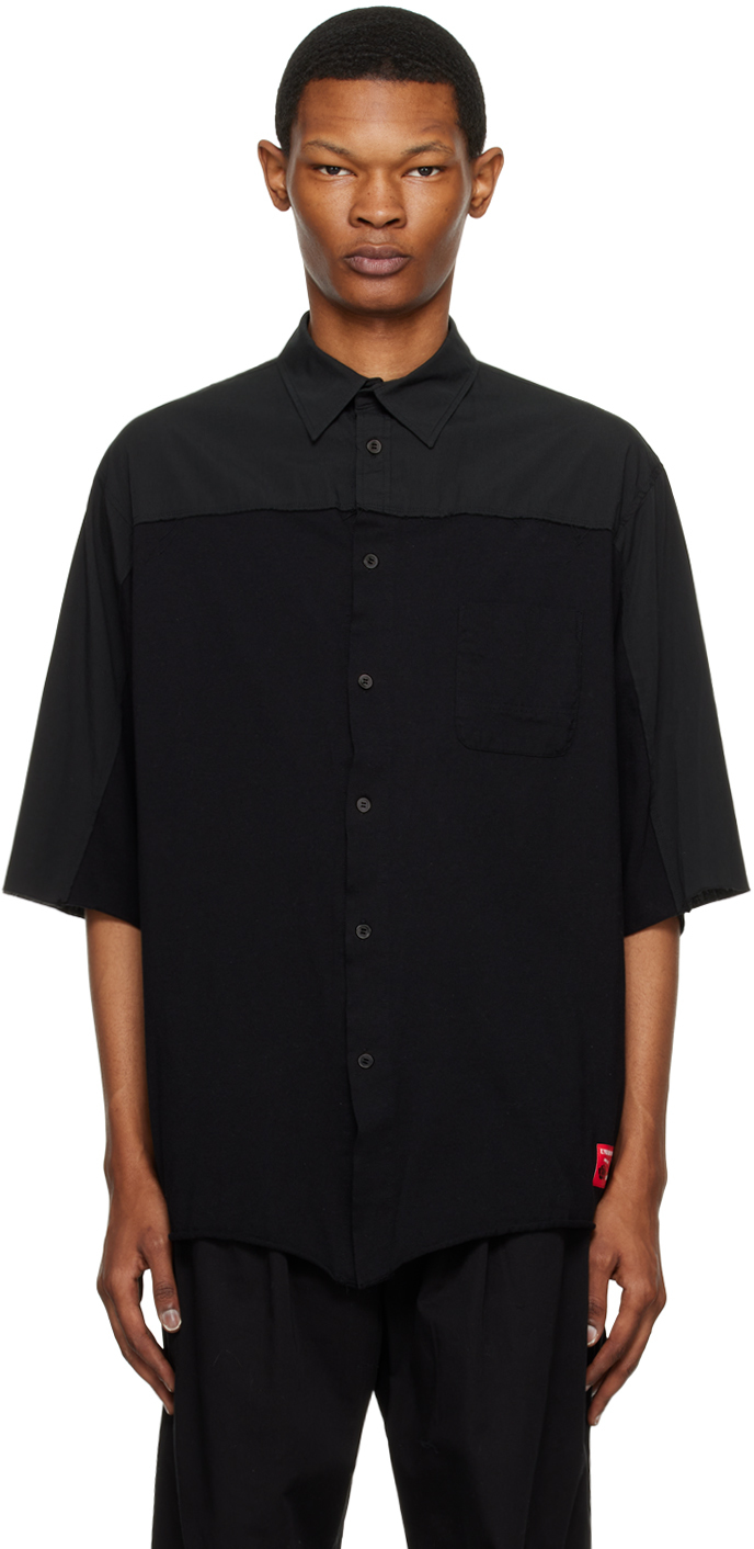Black Raw Edge Shirt by Undercoverism on Sale