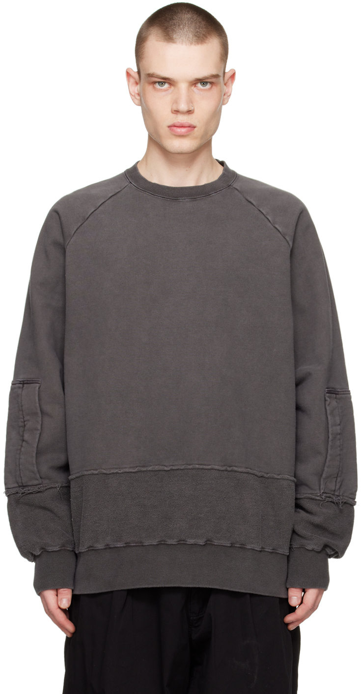 Undercoverism Gray Raglan Sweatshirt In Charcoal
