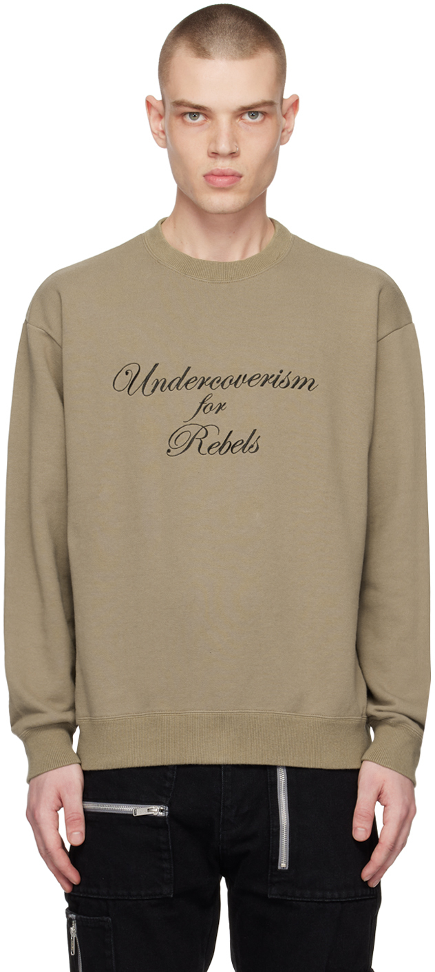 Undercoverism Beige Embroidered Sweatshirt