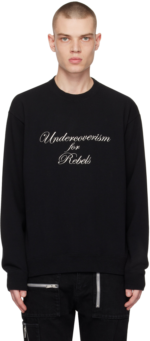 Undercoverism Black Embroidered Sweatshirt