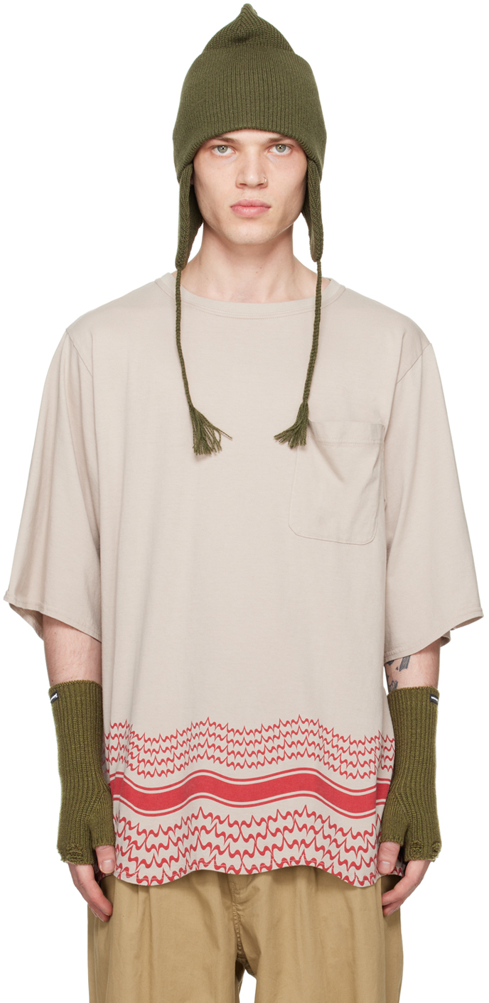 Undercoverism Oversized Shemag T-shirt In Beige