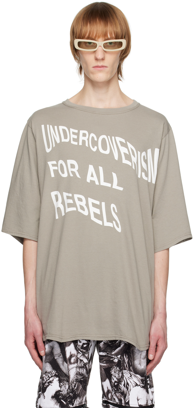 Undercoverism Gray 'for All Rebels' T-shirt