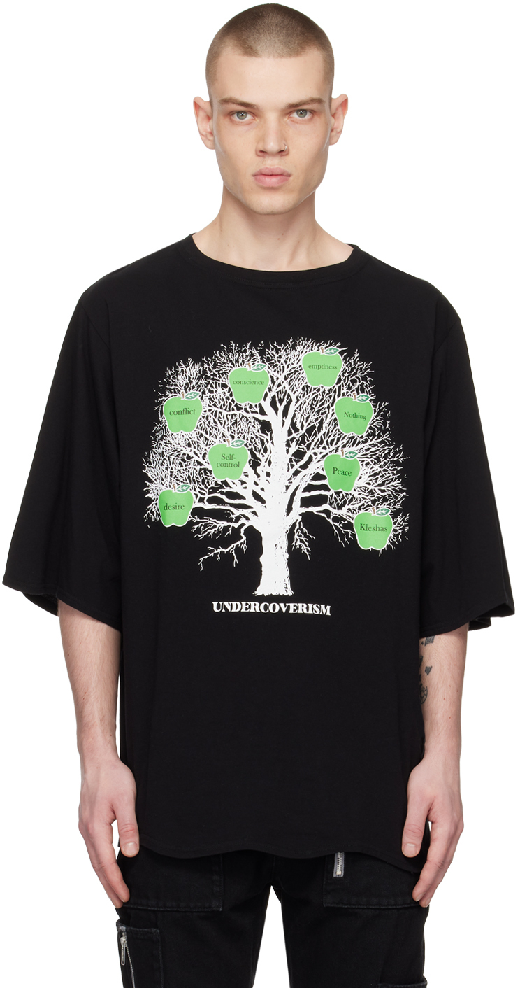 Undercoverism: Black Printed T-Shirt | SSENSE