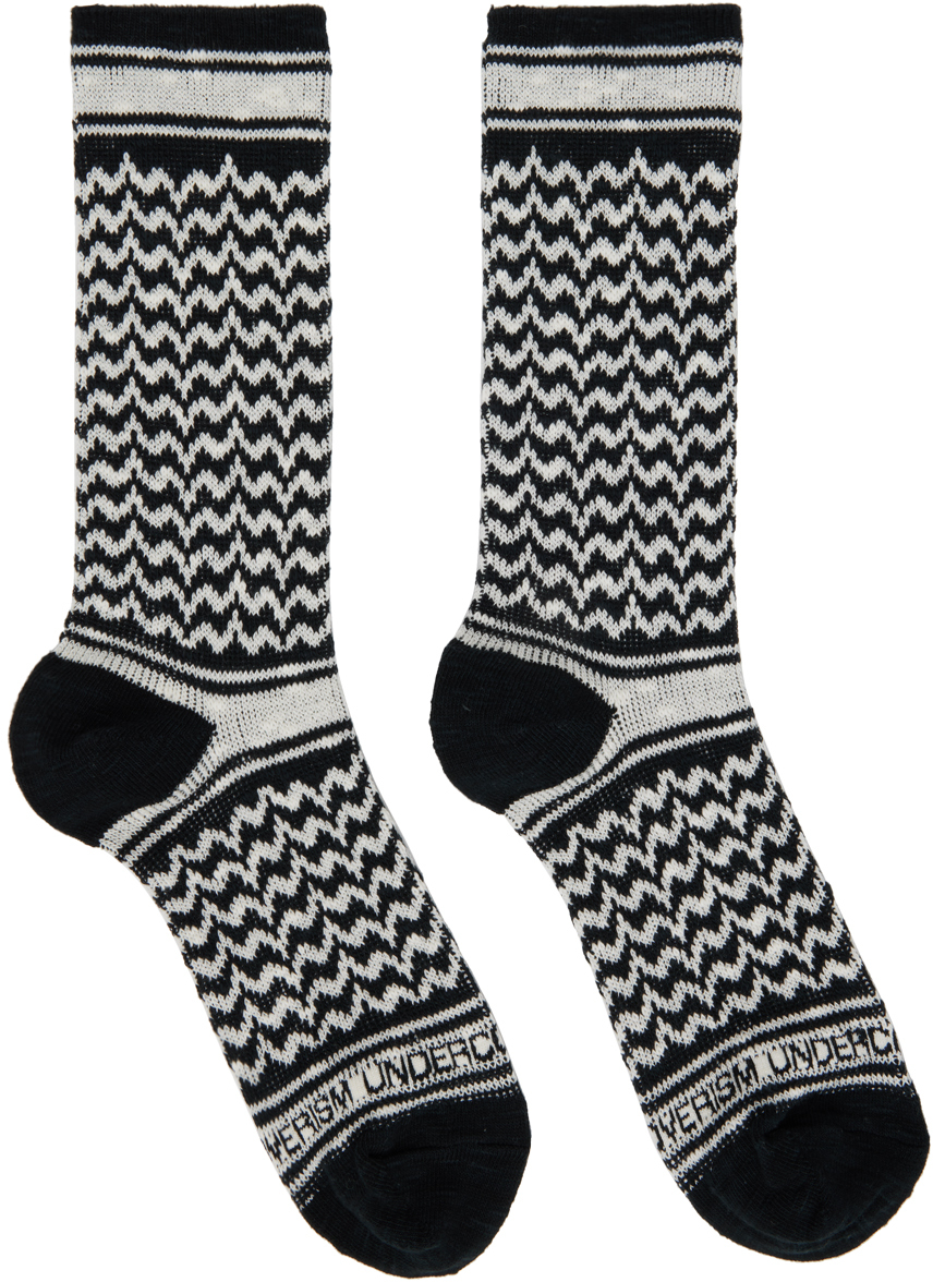 Undercoverism: Black Striped Socks | SSENSE