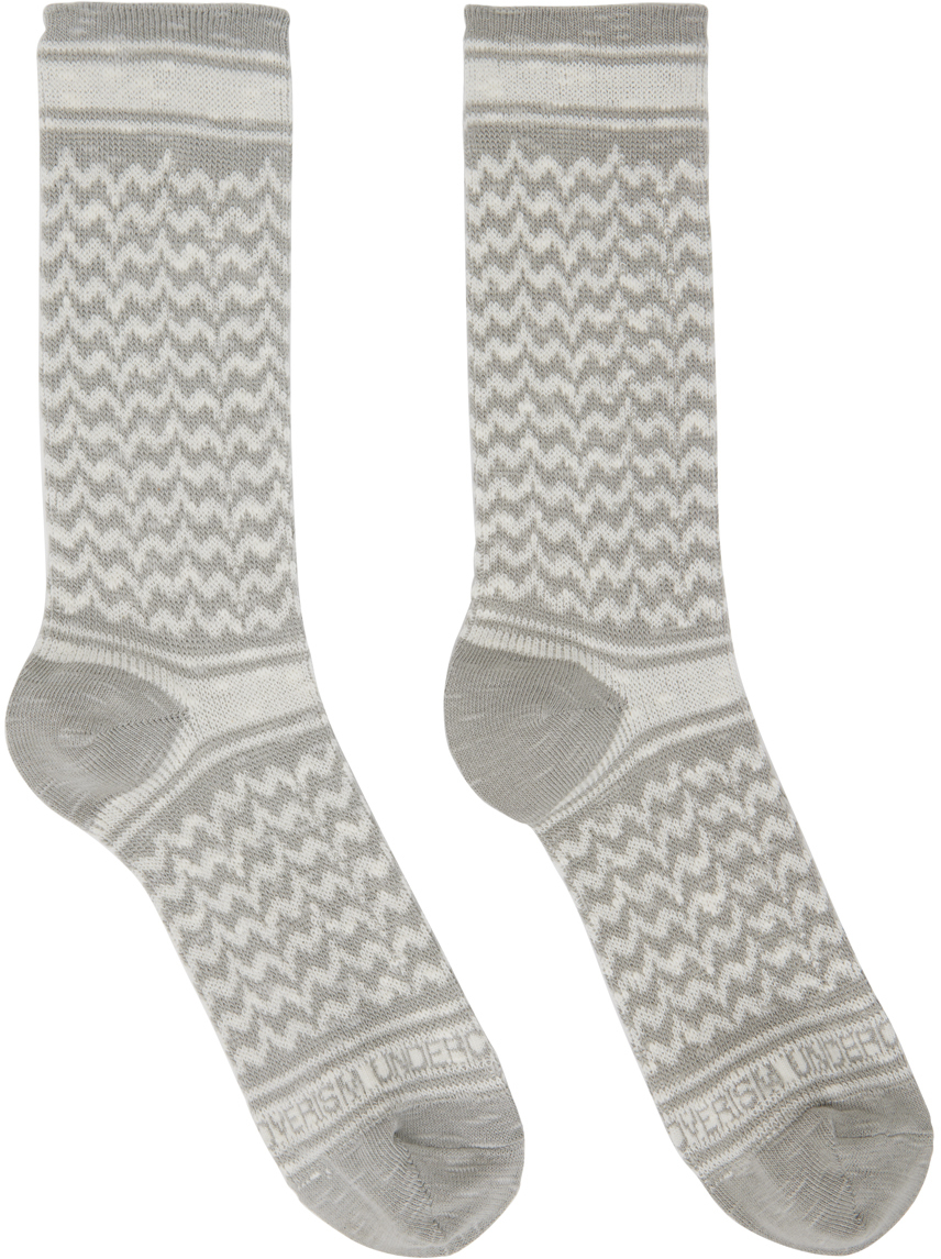 Undercoverism Gray Striped Socks SSENSE