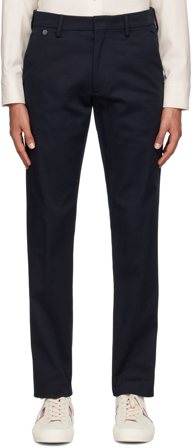 Agnona Navy Slim-Fit Trousers
