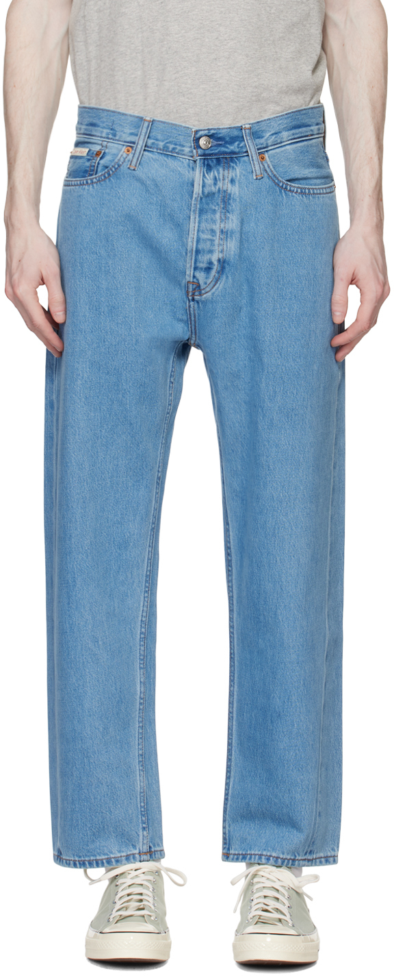 Calvin Klein: Blue Twisted Seam Jeans | SSENSE