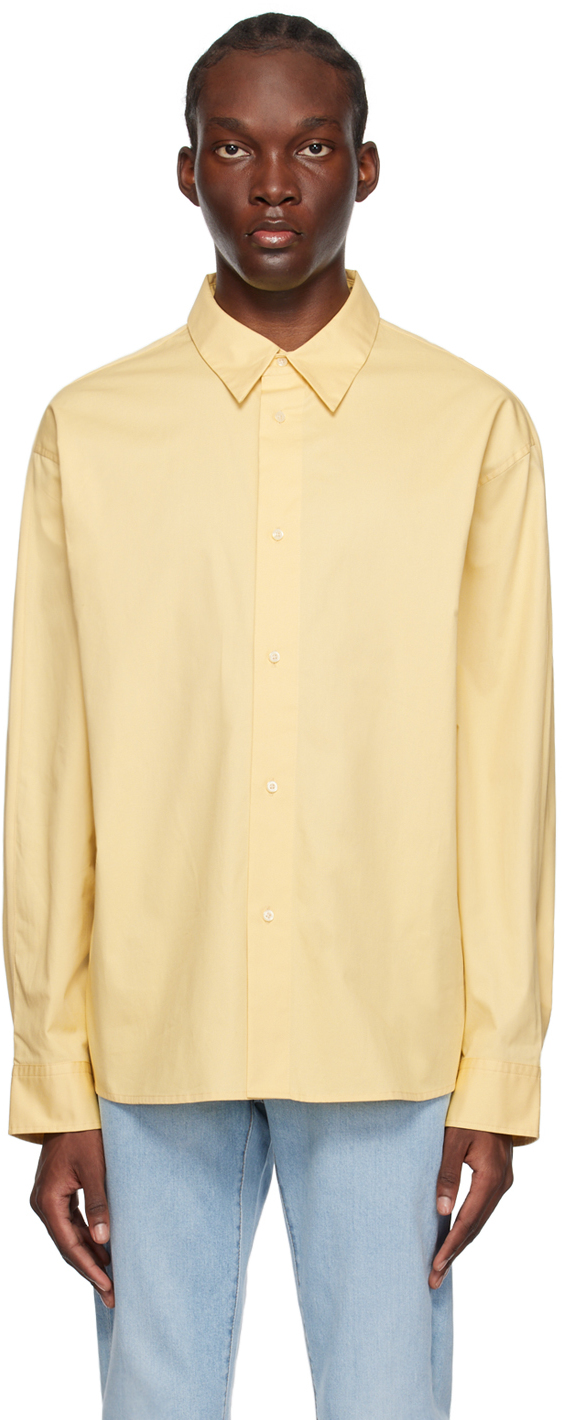 Calvin Klein Yellow Oversized Shirt In Straw-740aar