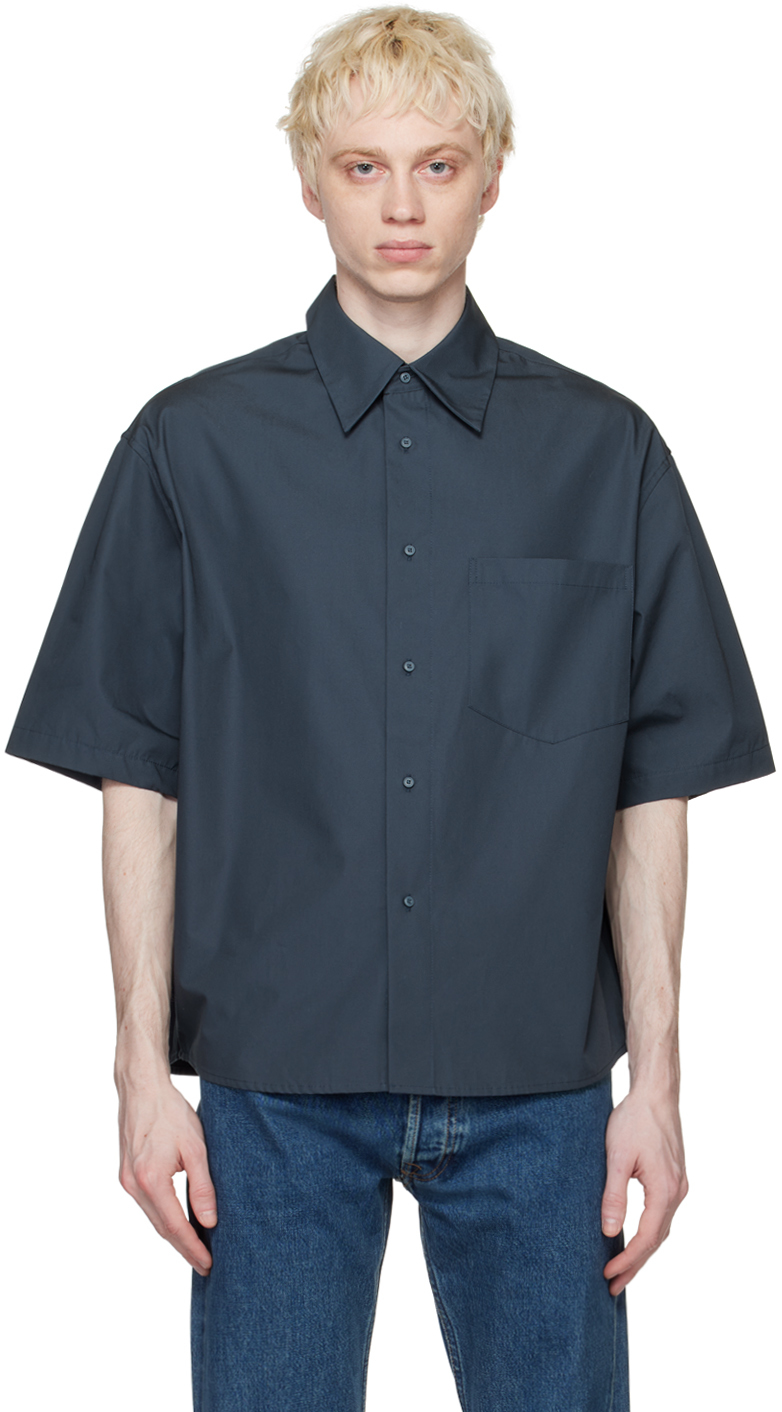 Calvin Klein: Navy Button-Down Shirt | SSENSE