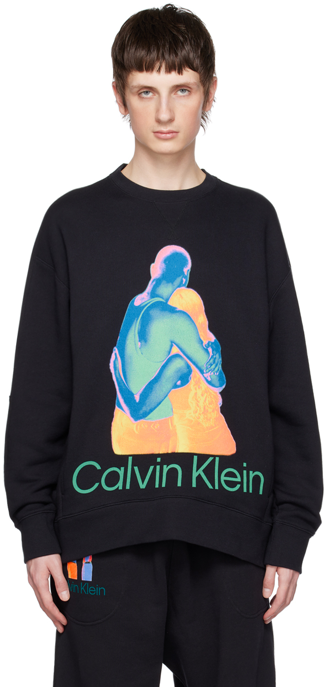 Calvin Klein Black Heat Sweatshirt In Black Beauty-001bae