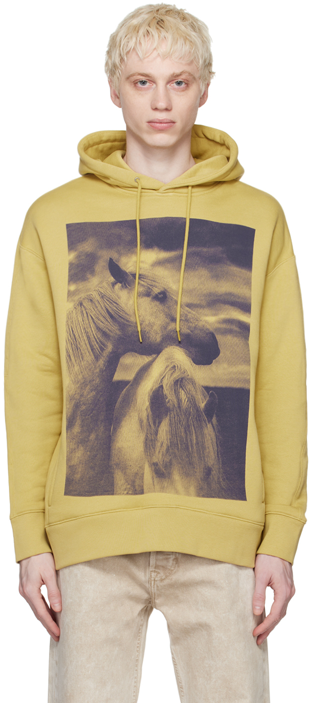 Yellow Embrace Graphic Hoodie