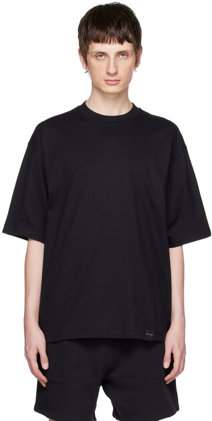 Calvin Klein Black Relaxed T-shirt In Black Beauty-001bae