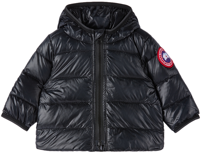 Canada Goose Baby Black Crofton Hoody Down Jacket In 61 Black - Noir