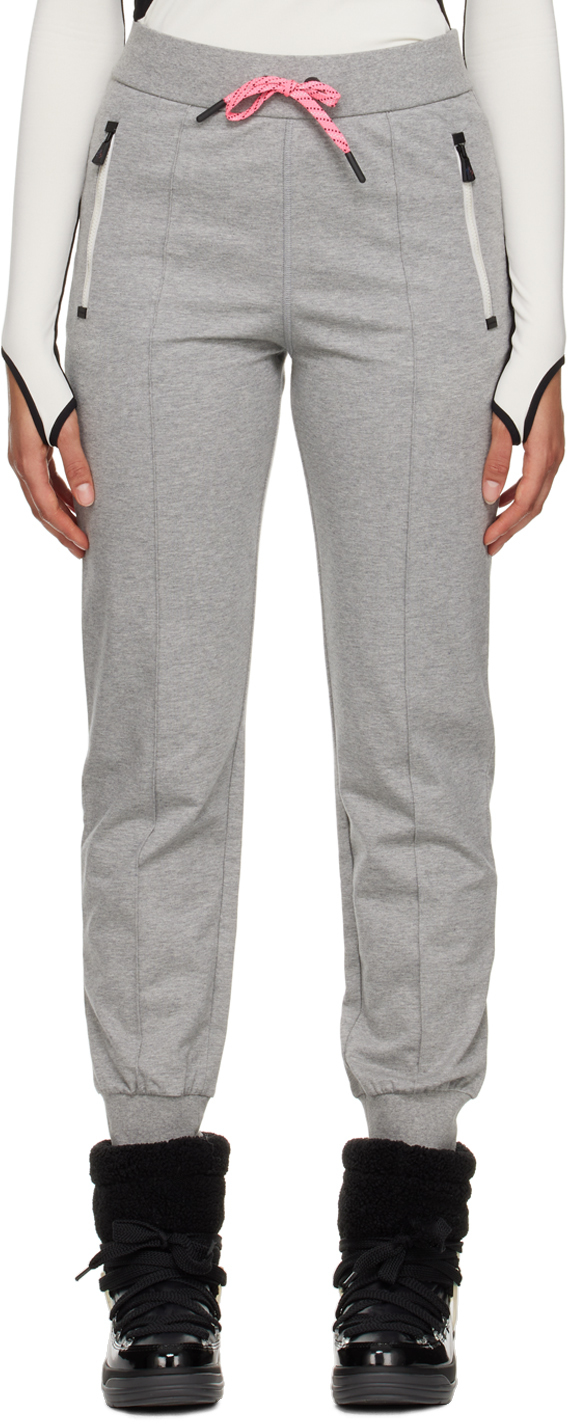 Moncler Gray Drawstring Lounge Pants In 985 Grey