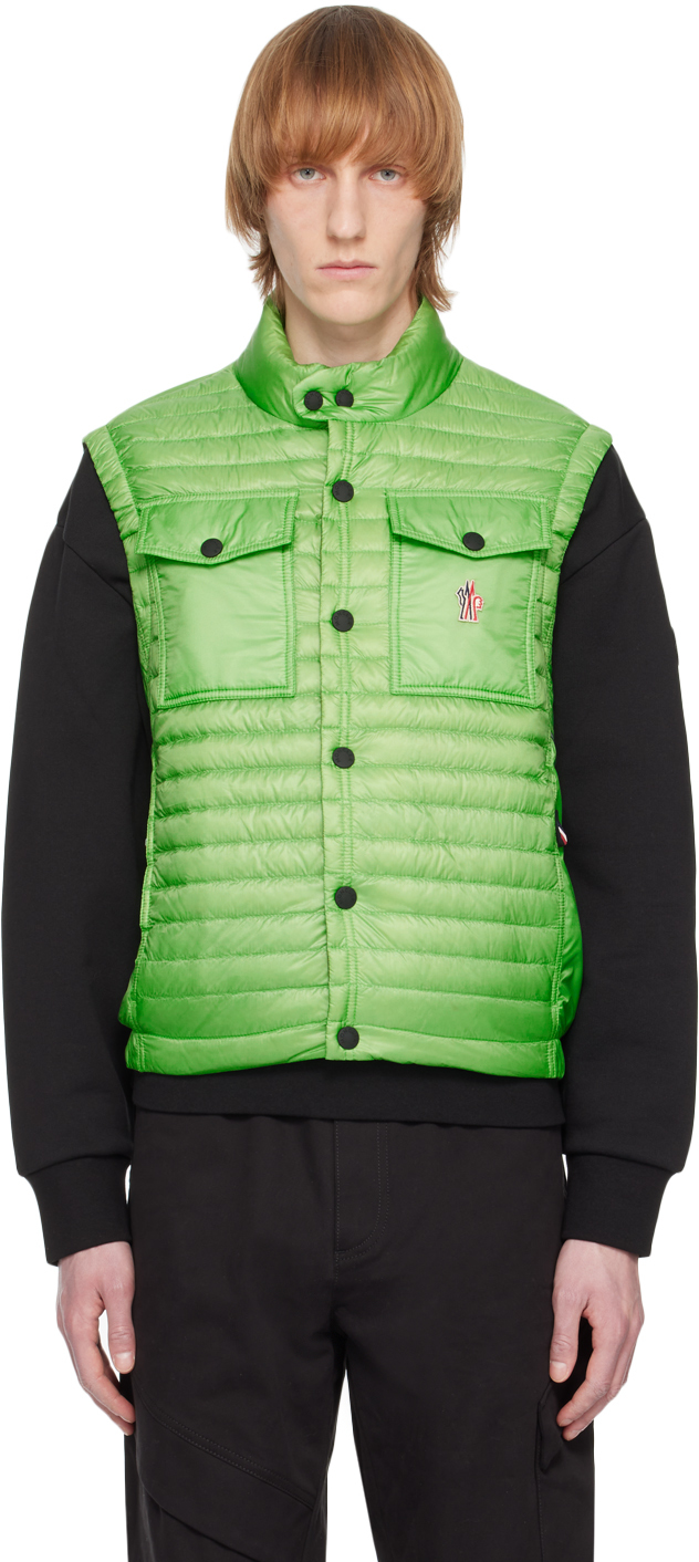 Moncler Grenoble: Blouson Montgetech vert en duvet