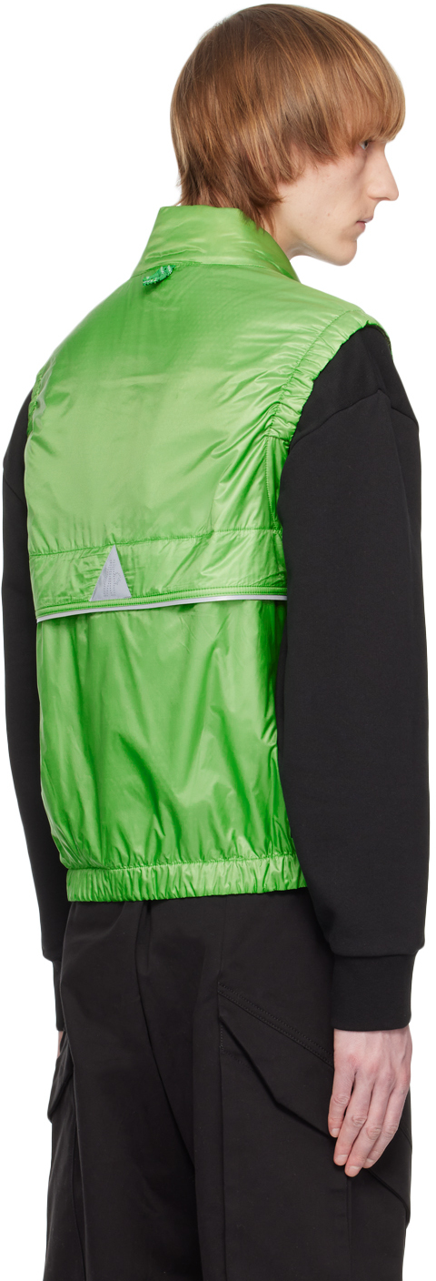 Moncler Ollon Recycled Micro Ripstop Down Vest In 86u Green