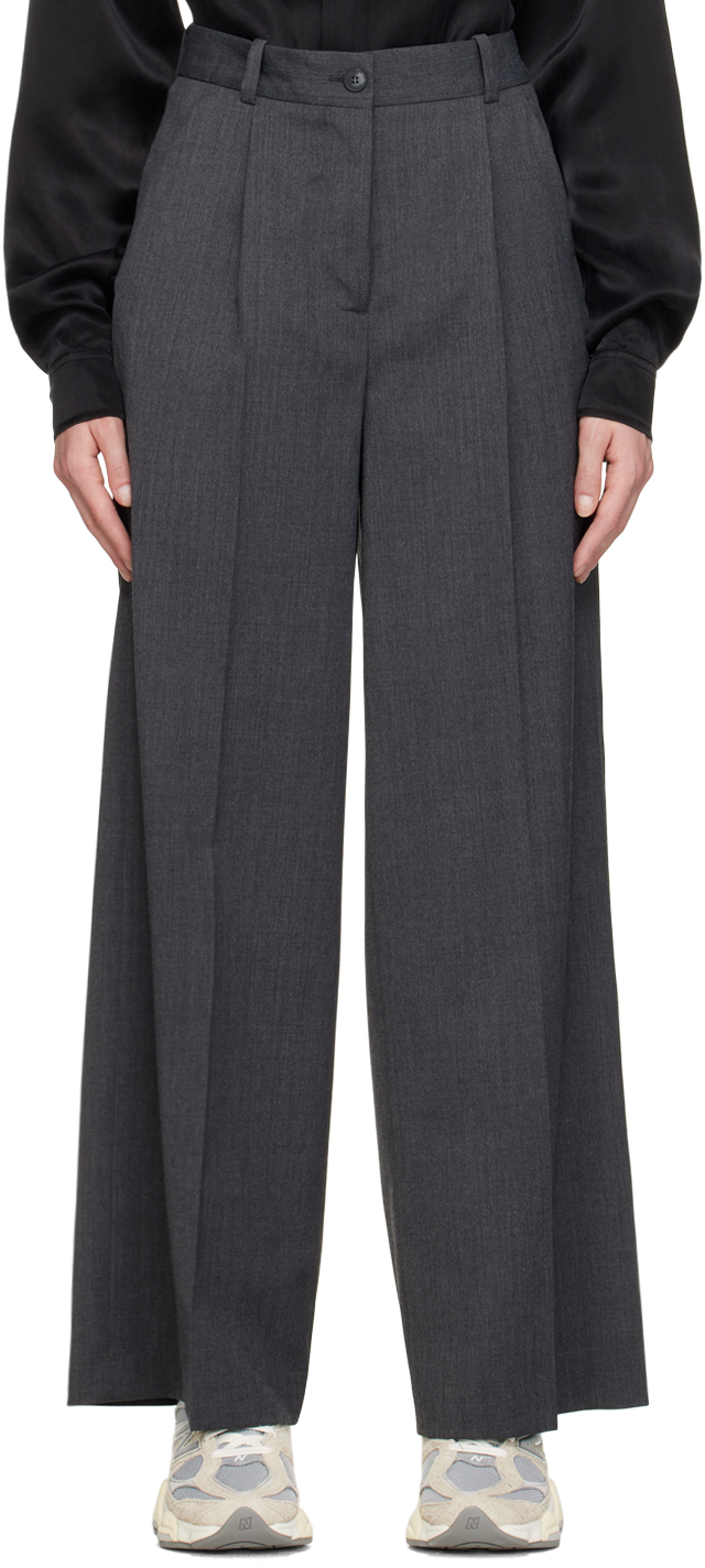 Han Kjobenhavn Grey Boxy Suit Trousers In Dark Grey