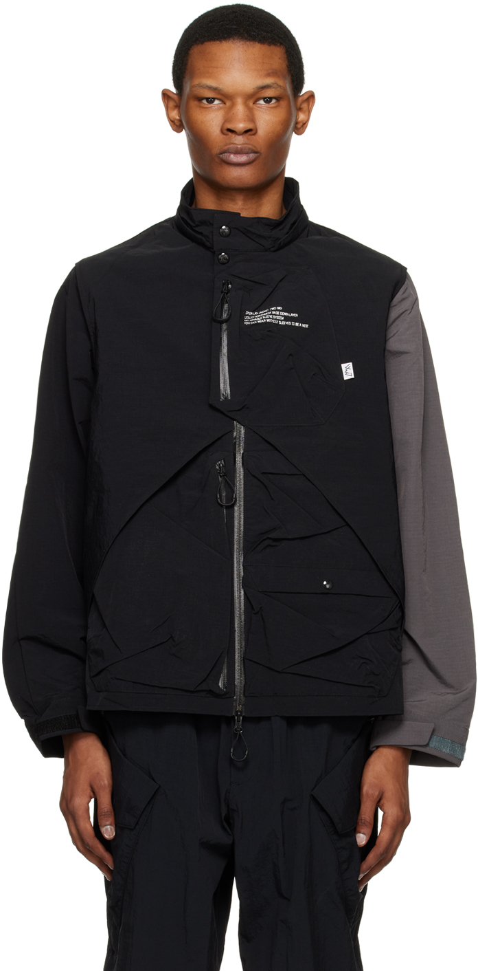 Black Overlay Convertible Jacket