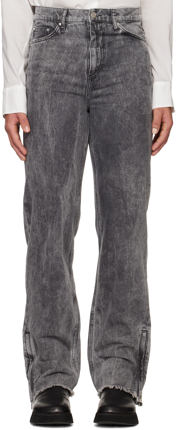 Han Kjobenhavn: Gray Relaxed Distressed Jeans | SSENSE