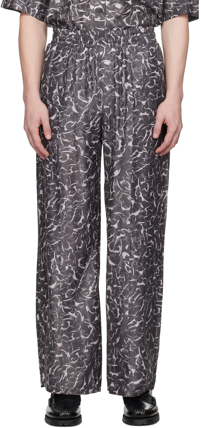 Han Kjobenhavn Gray Printed Trousers In Grau
