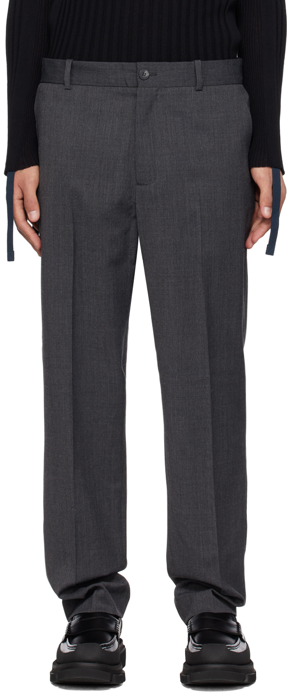 Han Kjobenhavn: Gray Single Suit Trousers | SSENSE