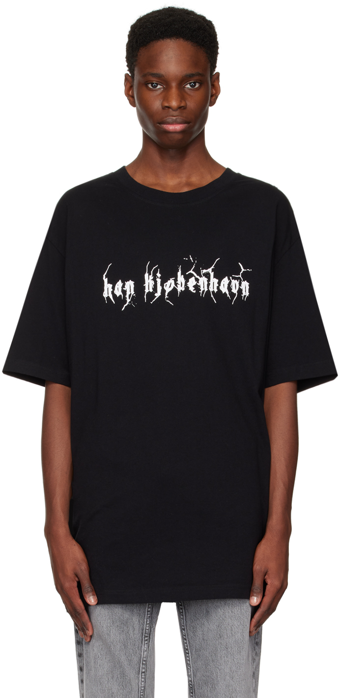 Han Kjobenhavn: Black Boxy T-Shirt | SSENSE Canada