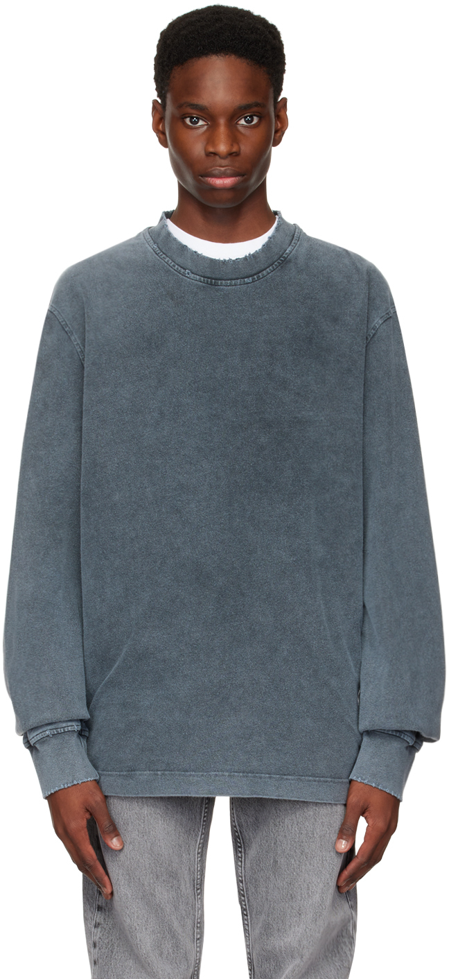 Han Kjobenhavn Gray Distressed Long Sleeve T-Shirt